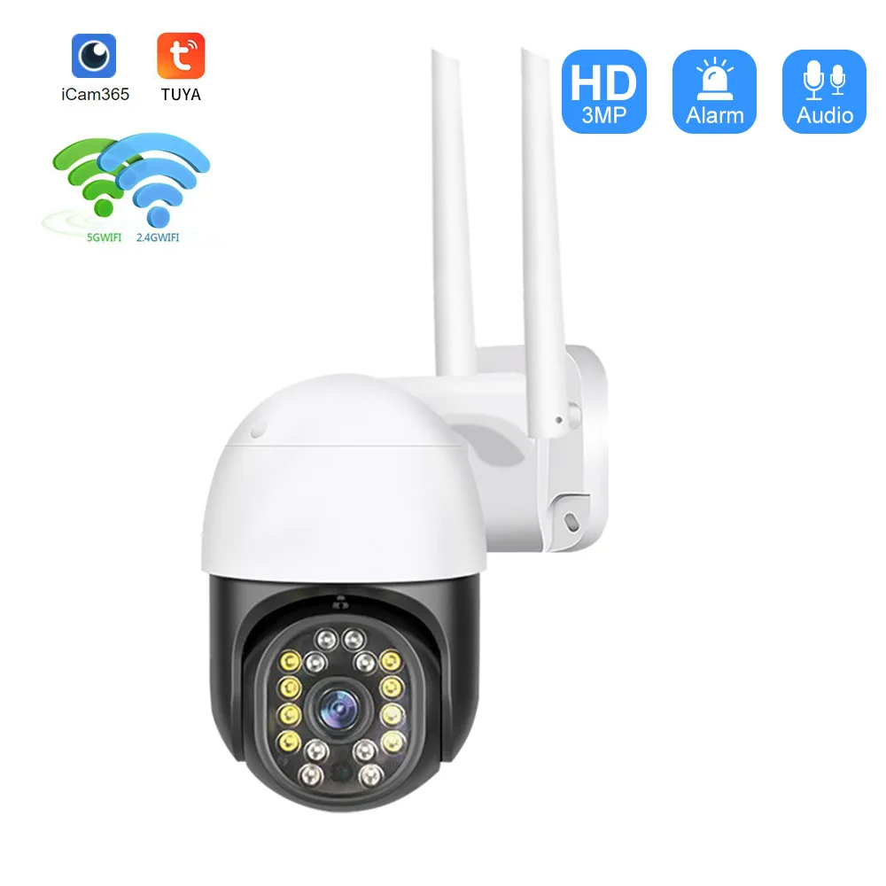 2Mp 1080P Yoosee/Tuya App Full Color Dual Light Source Wireless Ptz Ip Camera Auto Tracking Allarme Di Sicurezza Baby Monitor