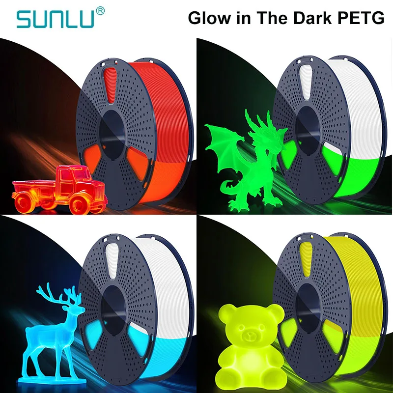 SUNLUGlowinTheDarkPETGFilamentNeatlyWoundLuminousPETGFilament1.75mm+/-0.02mm1KGFilamentpasujedowiększościdrukarek3DFDM-AliExpress7