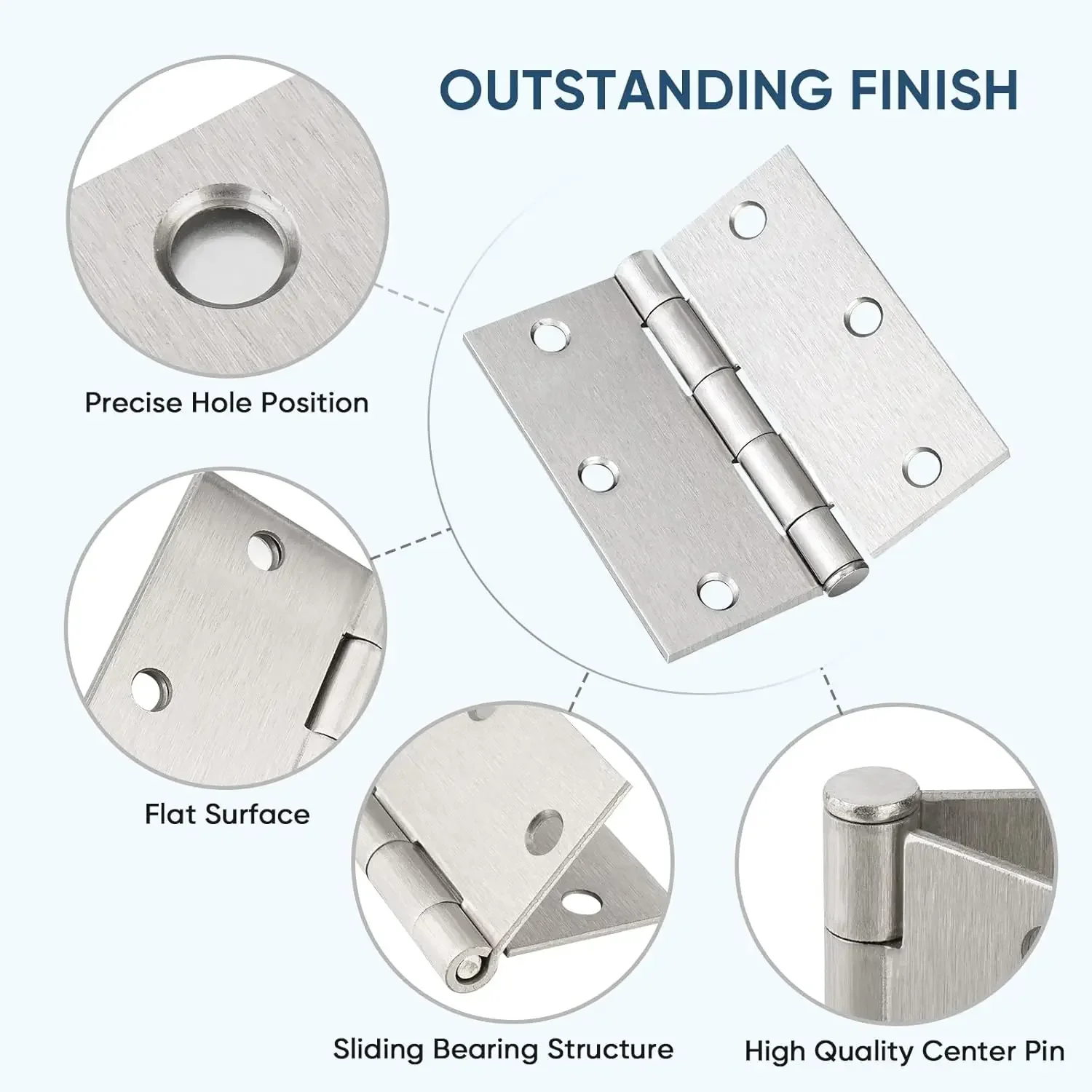 1-4 Inch Universal Door Hinges Connector Stainless Steel Furniture Drawer Cabinet Fitting Hinge Home Doors Hardware Accessories stainless steel hinges