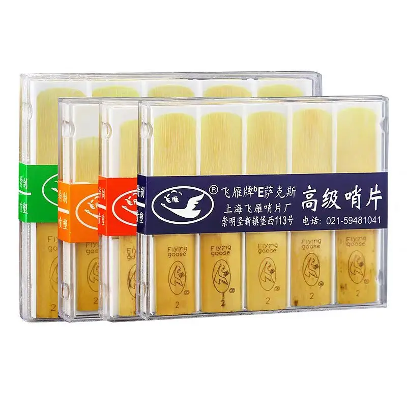 Sax Resin Reed Saxophone Reeds Woodwind Instrument Accessories Original Alto Tenor Soprano Sax Clarinet Reed Box of 10 Strength 2.0 2.5 3.0 3.5