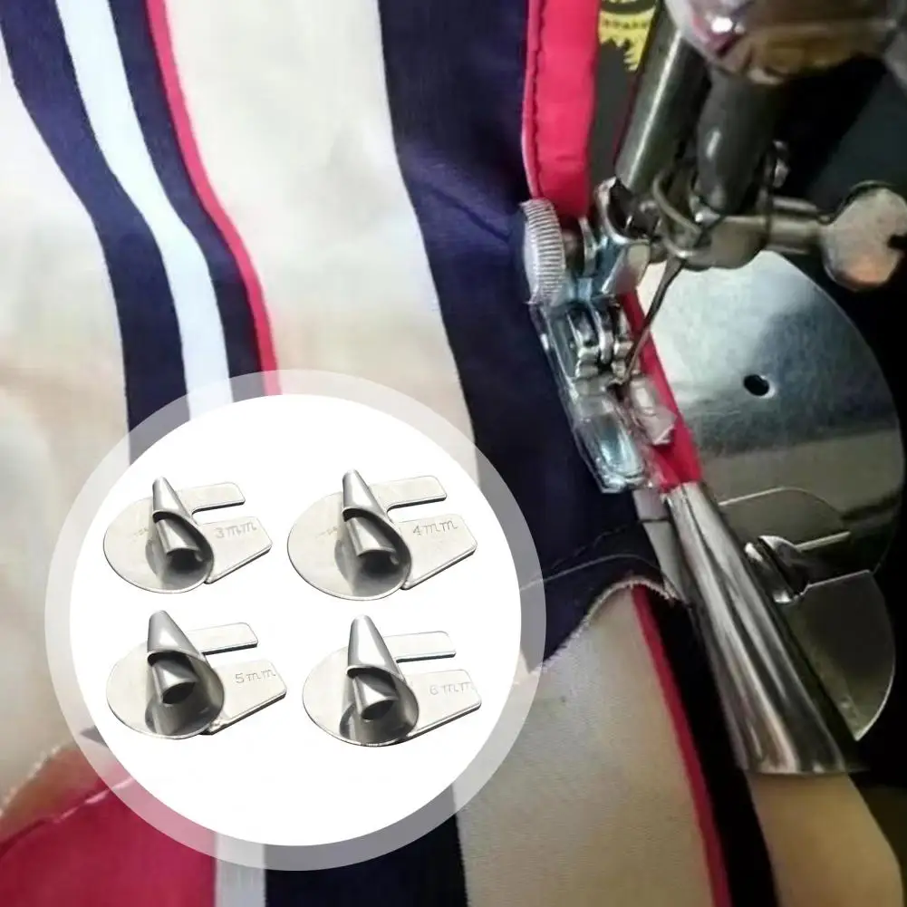 6x Household Sewing Machine Presser Sewing Rolled Hemmer Foot Hemming  Curler Set