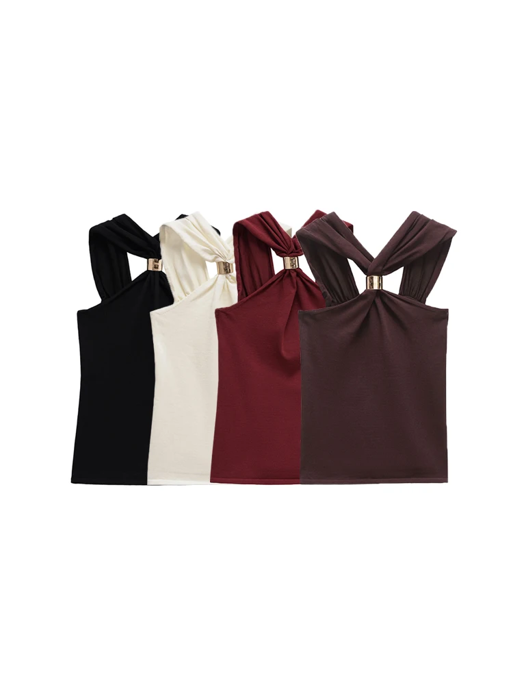 Women's Fashion Knit Halterneck Tank Top