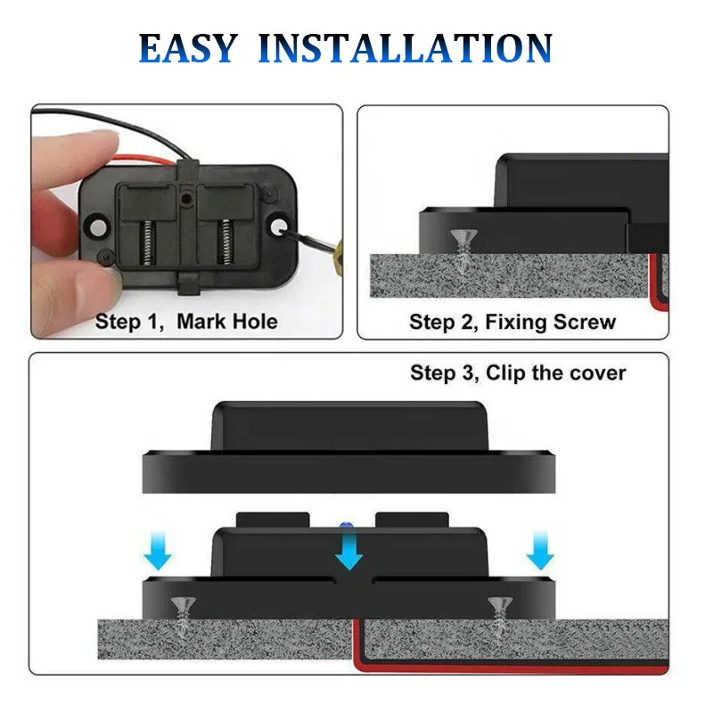 고속 충전 범용 방진 방수 USB Type-c 내장형 디자인 자동차 버스 RV 보트 충전기 12V/24V 듀얼 QC+PD 소켓
