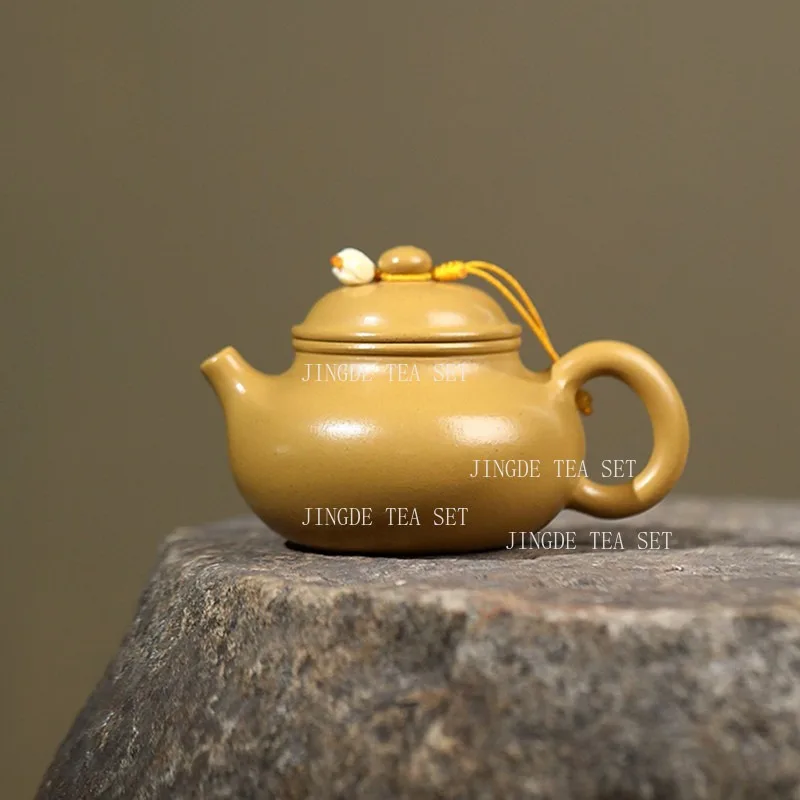 120ml Chinese Yixing Purple Clay Teapot Handmade Teapot Made of Gold and Vermilion Clay Household Teapot Tea Set Accessories