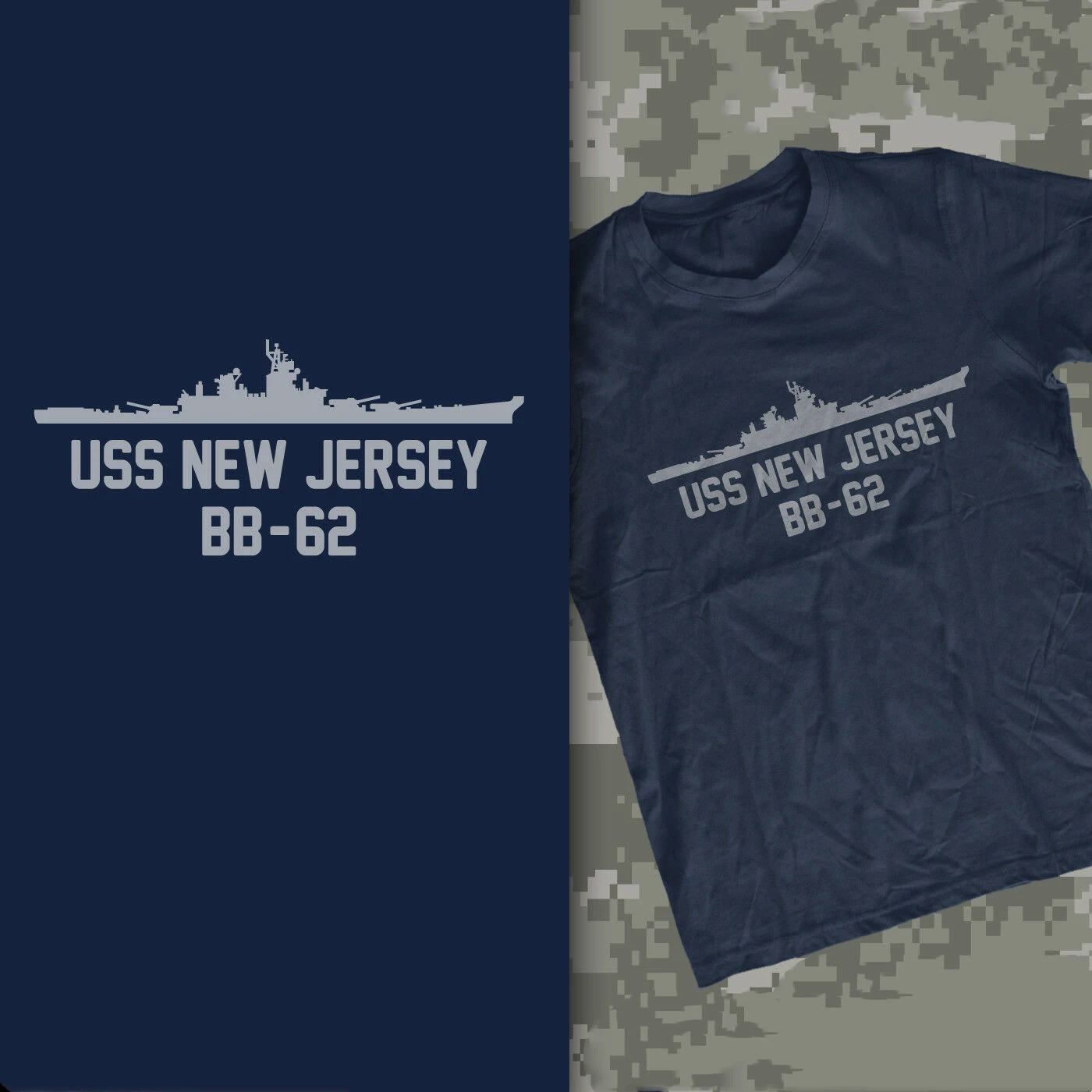 

Naval Ship USS New Jersey (BB-62) Iowa Class Battleship NEW T-shirt Premium Cotton Short Sleeve O-Neck Mens Tshirt S-3XL