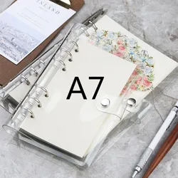 Carnet de notes avec reliure transparente A7, couverture du noyau interne, carnet de notes, agenda, papeterie de bureau 