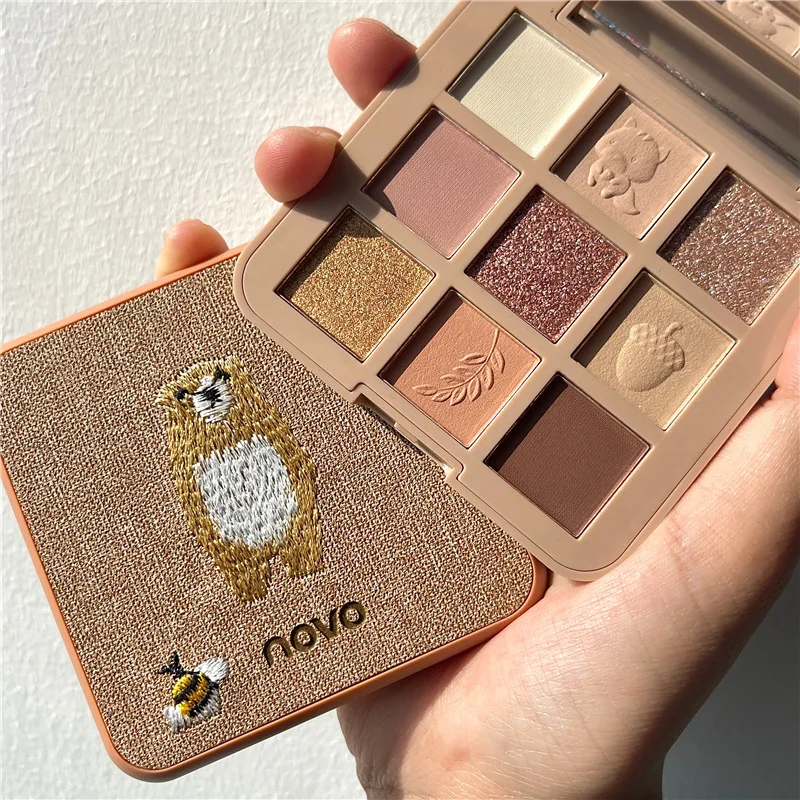 Makeups Novo Palette Di Ombretti Ricamati A 9 Colori Pearlescent Matte Waterproof Non Peeling Cosmetici Per Ombretti A Prezzi Accessibili