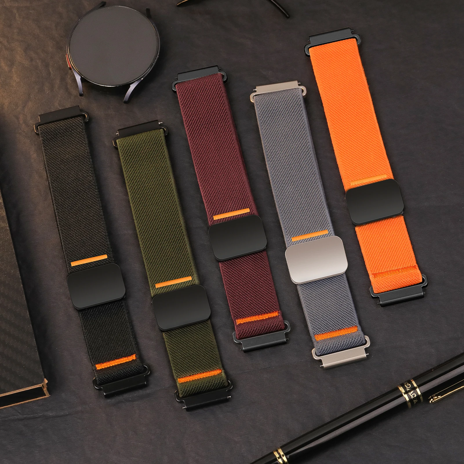 Magnetic Nylon Strap - Versatile Smartwatch Band, 20/22mm