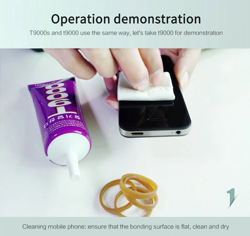Description Picture 5 of item15ml Glue T9000 Strong Transparet Waterproof Adhesive Glue for Mobile Phone Screen LCD Computer Camera Display Repairing