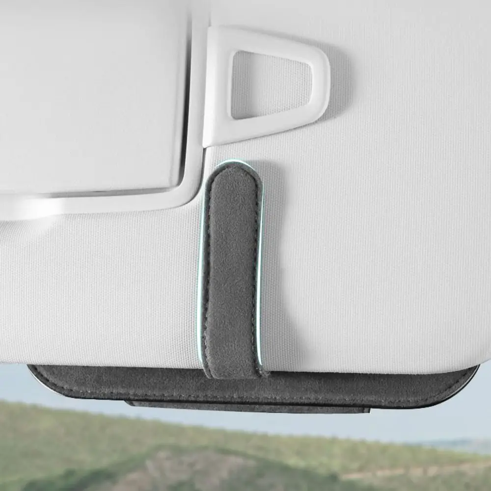 Car Storage Tools Sun Visor Glasses Holder Multi-functional Wear-Resistant Car Storage Box Cowhide Auto Sunglasses Holder