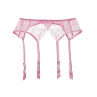 Porte-jarretelles en dentelle pour femmes, sous-vêtements en maille transparente, ceinture réglable à double boutonnage pour bas, lingerie sexy 5