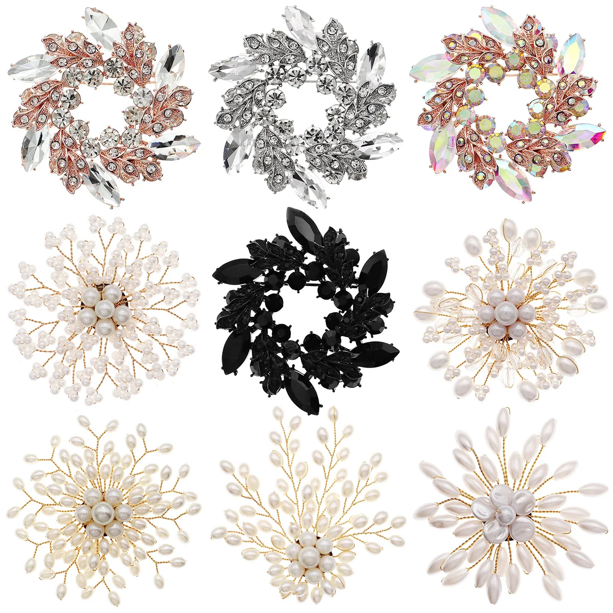 Spilla Vintage In Cristallo Zircone, Elegante E Multicolore, Fibbia Per Sciarpa E Accessorio Abito Donna - Regalo Idea