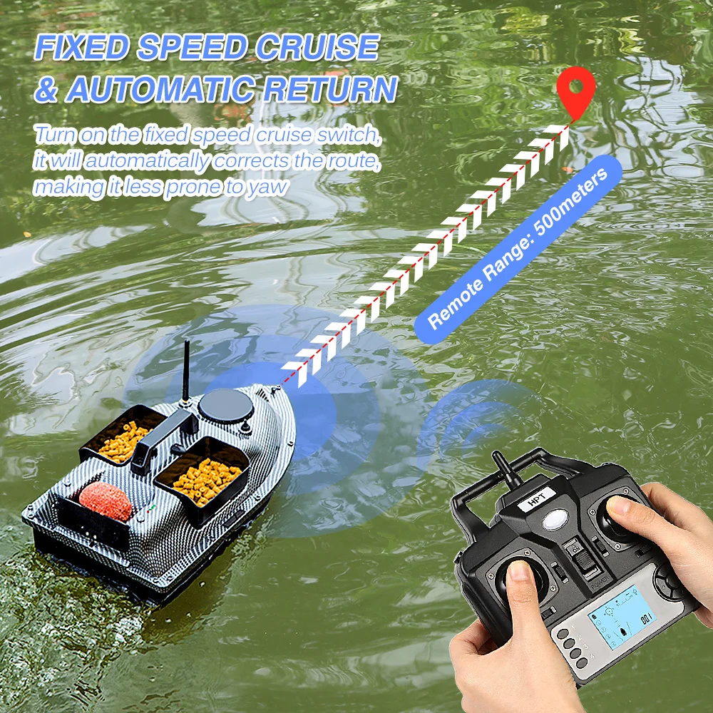 12000mah 500M GPS Barco cebador cebo de pesca , 3 bahías de catapulta.  barcos cebadores para la pesca de la carpa con gps, 16 puntos de memoria,  con bolso, dar antenas, hélices