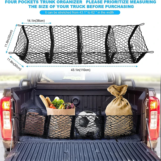 Filet de chargement pour lit de camion et voiture, avec crochets