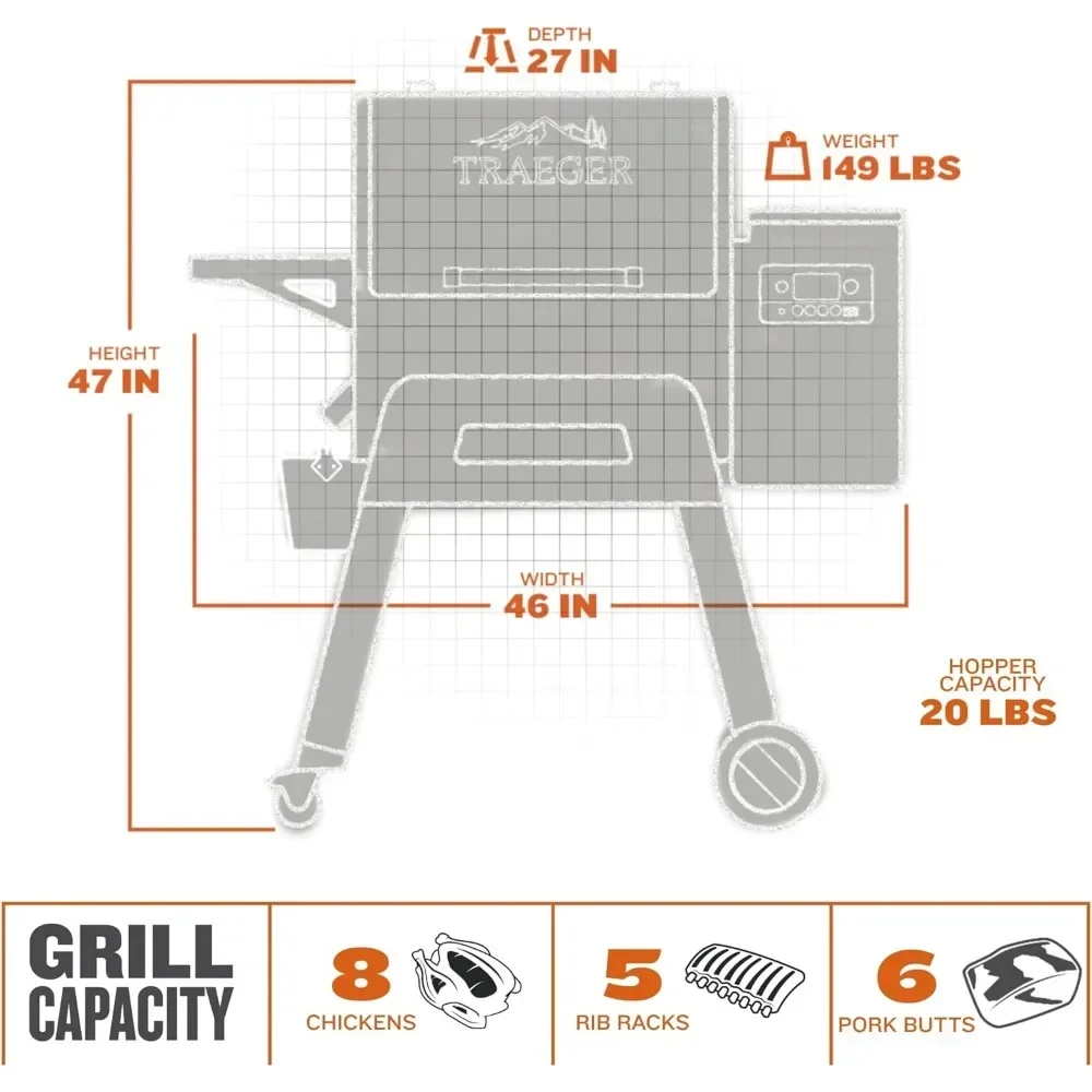 650 Electric Wood Pellet Grill and Smoker with WiFi and App Connectivity 5