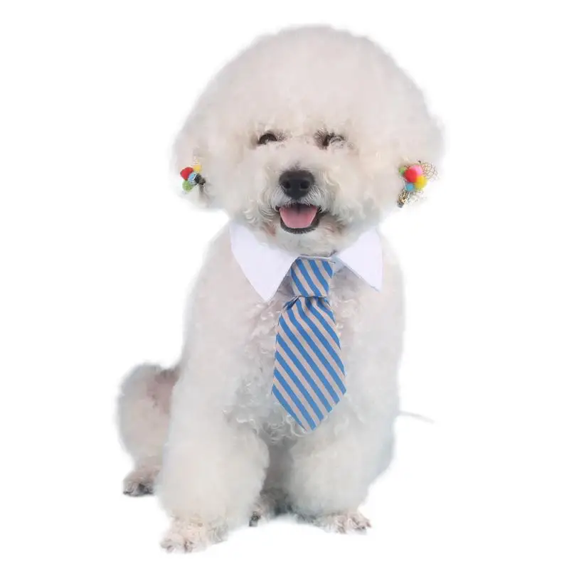 Dog Cat Striped Bow Tie Pet Grooming Accessories Puppy Bowties Neckties Adjustable Christmas Cat Collar Decorate For Small Dog 5