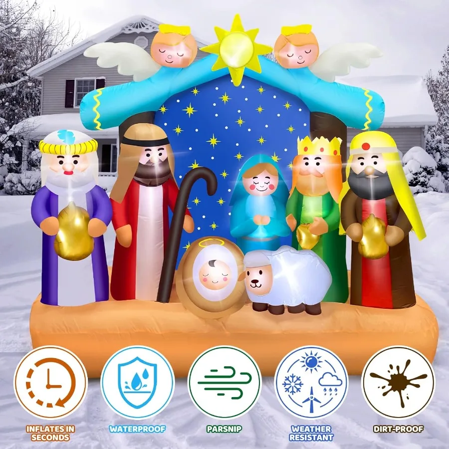 6.8FT Nativity Inflatable Scene 3
