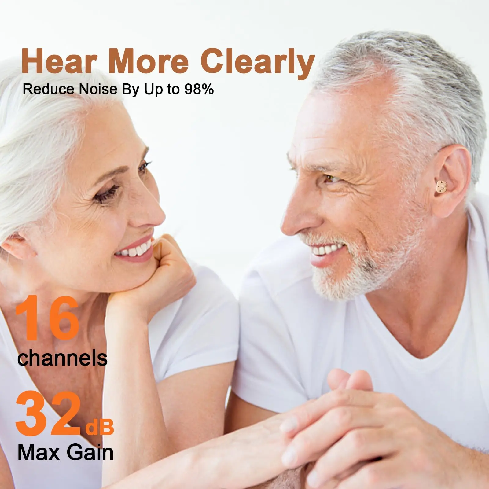 Laifa Hearing Aids for Adults Seniors with Charging Case OTC Hearing Aids Rechargeable for Adults Seniors with Noise Cancelling 3