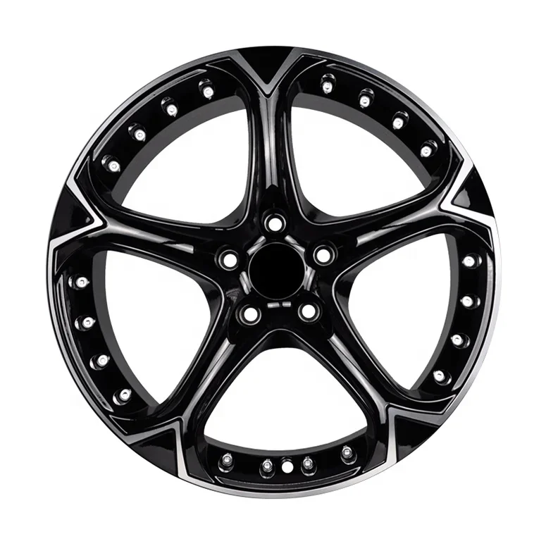 

5 Spoke Black Car Alily Wheels 18 "5 X 114.3 Aluminum Alloy Car Rim