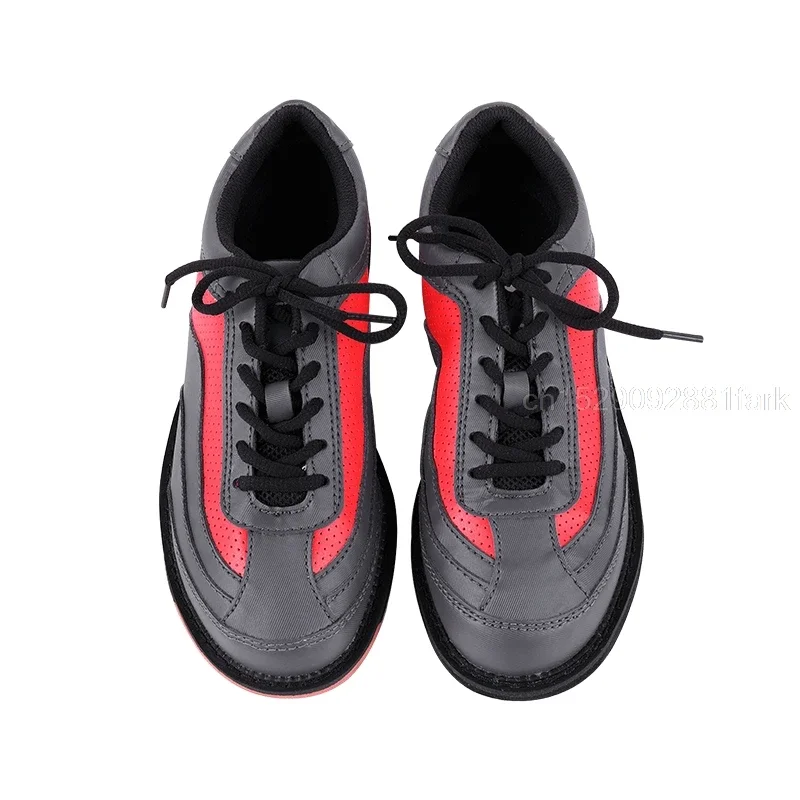 Men Breathable Bowling Shoes Skidproof Sole Sneakers Women Leather Lightweight Anti-Slip Trainers Walking Shoes