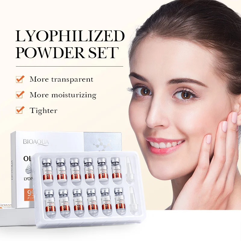2Box Facial Whitening Serum Yeast Freeze-Dried Power Set Shrink Pores Moisturizing Brighten Skin Care Anti Aging Peptide Essence
