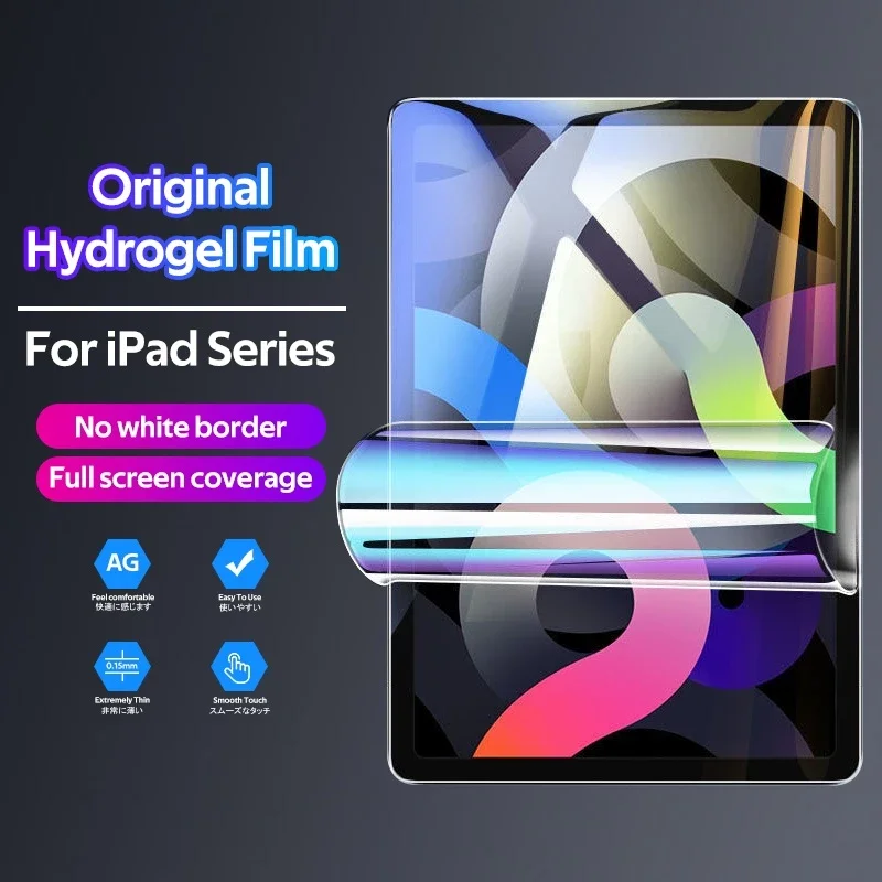 

Soft TPU Hydrogel Film for Ipad Mini 6 5 4 3 Air1/2/3/4 9.7'' 10.9'' 10.2'' 7/8/9th Screen Protector For Ipad Pro 11 12.9 2021