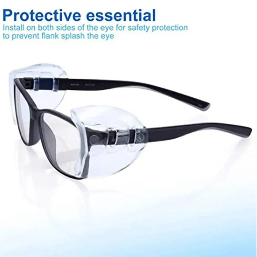 Mode Brillen schutz Auge flexibel klare Abschirmungen Seite Schutzbrille Brille 95% Schutz Universal Anti Fog für Frauen Männer – Detail 7