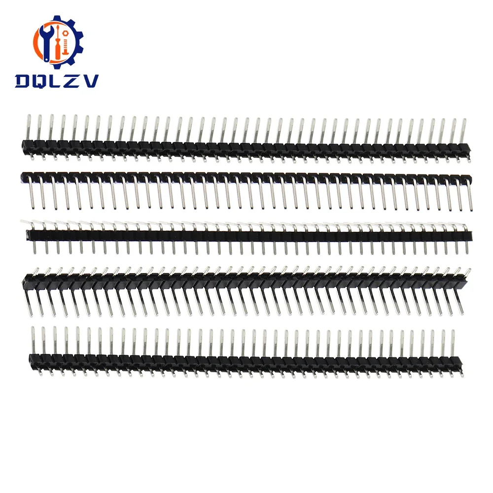 10pz Connettore Maschio DIP 40Pin Per PCB - Spina Singola Fili 20mm, Distanza 2.54mm - Foto 13