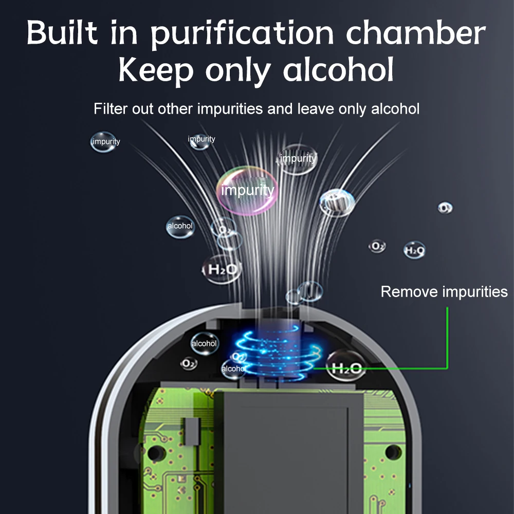 Non-Contact Alcohol Tester with LCD Digital Display Portable High Accuracy Breathalyzer Test Tools