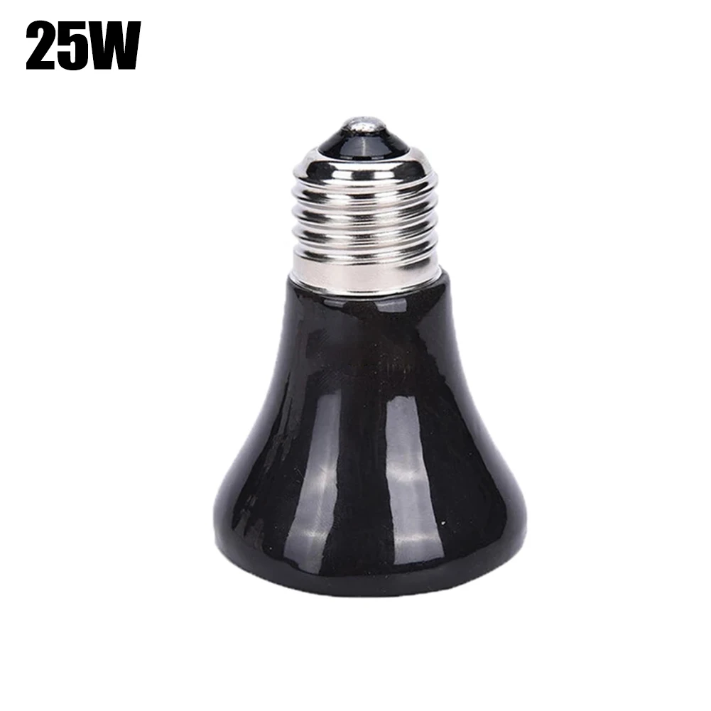 

Durable Heat Emitter Bulb 1 Pcs 25W/50W/75W Black Ceramic Ceramic + Alloy Electrical Infrared No Light Emitted