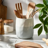Ceramic Kitchen Utensils Holder for Countertop Ceramic Flatware Storage Organizer Kitchenware Tool Forks Spoons Storage Jar 2