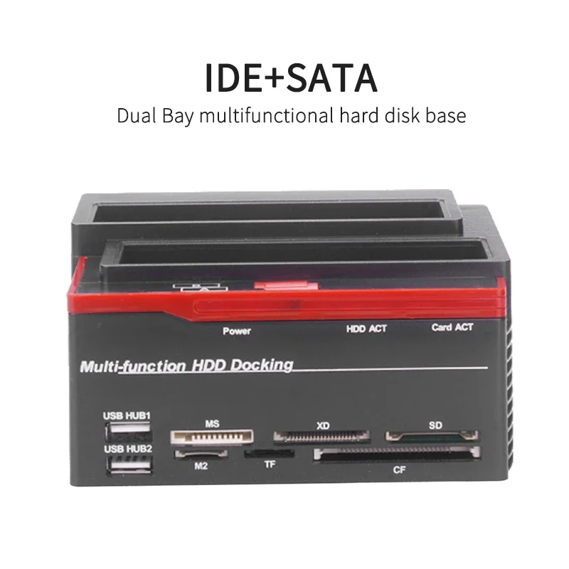 HDD Docking Station 2.5/3.5" SATA IDE HDD Docking Station Clone HDD Enclosure USB 2 Ports