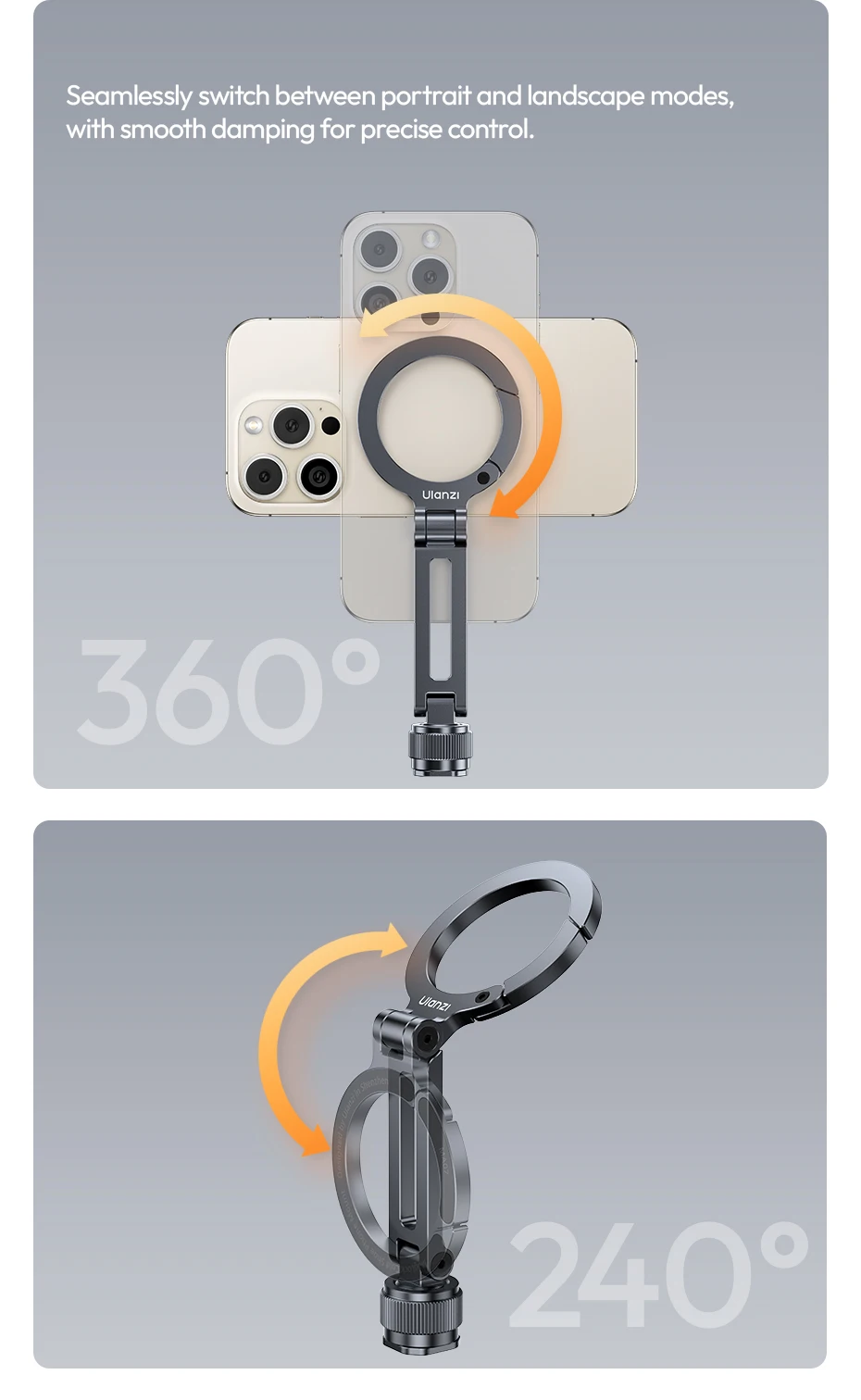 MA07 Magsafe Phone Holder for Iphone Camera Fill Light Tripod Mount with Cold Sh