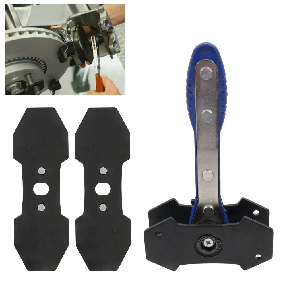 Auto Bremssattel Press werkzeug 360-Grad-Schwenkratschenschlüssel Scheiben bremssattel Kolben verteiler mit 2 extra stücke Stahlplatten – Detail 1