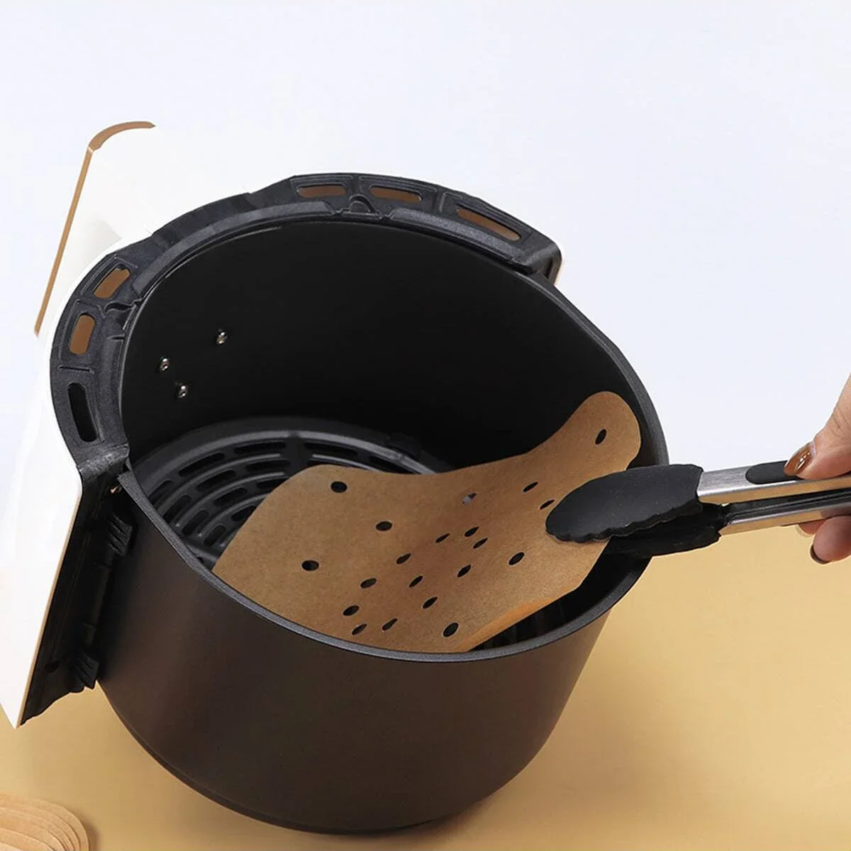 100pcs Square Air Fryer Liners with Perforations
