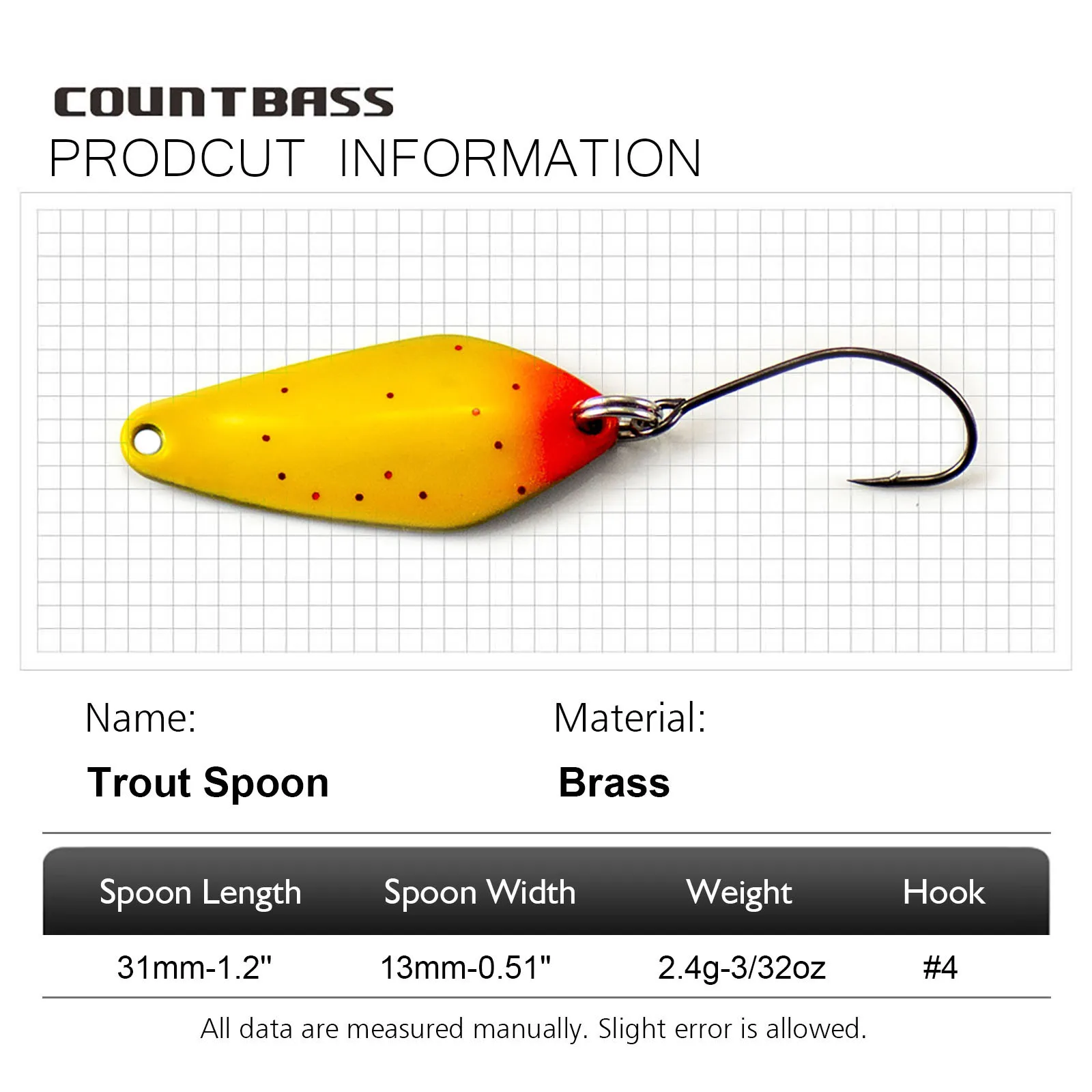 COUNTBASS ۾   2.4g 3/32oz  轺 ũ Ȳ ݼ ̳  ݼ ̳ 