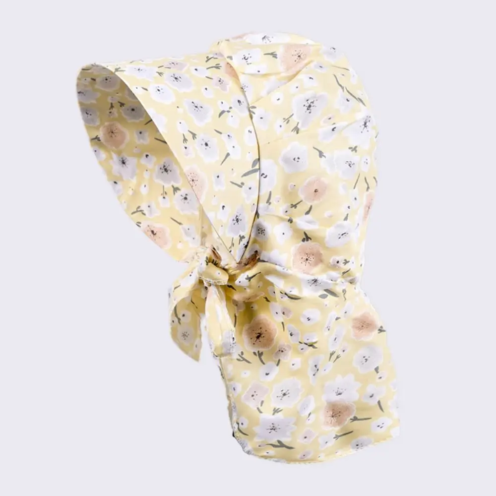 Floral Print Summer Protective Cover Colorful Anti-UV Women's Beach Hat Quick Drying Windproof Big Brim Sunhat Hiking