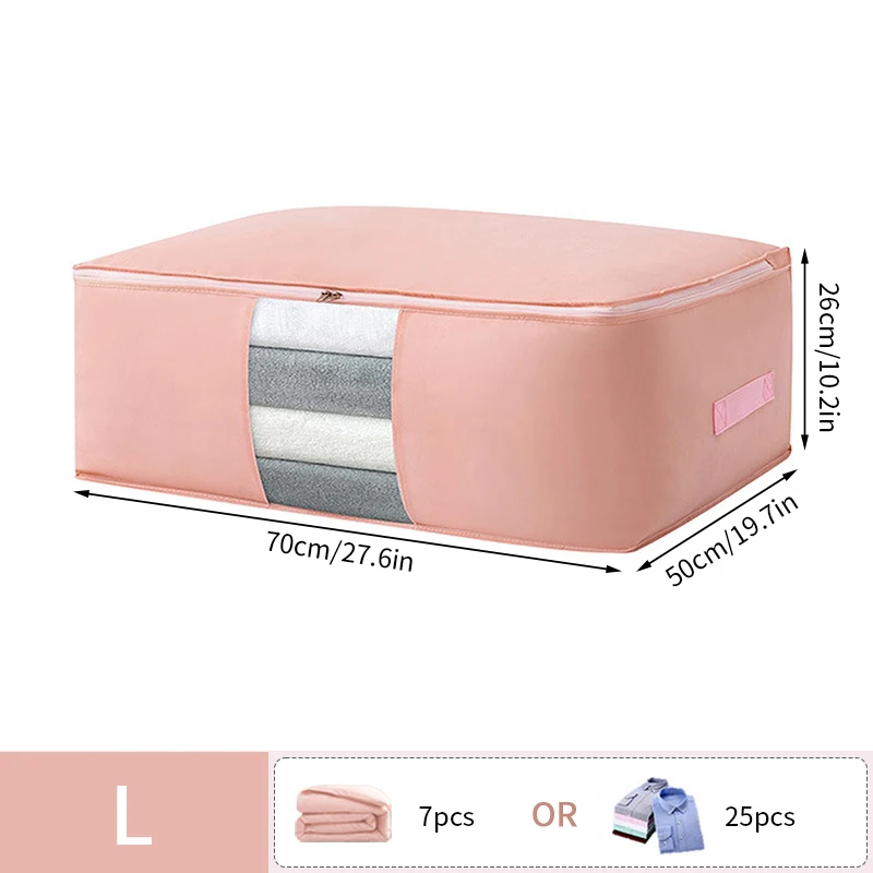 Quilt Clothes Storage Bag Non-woven Waterproof Closet Wardrobe Organizer Quilt Clothes Storage Bag Large Capacity Blanket Storag 6