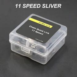Premium Bicycle Chain Link Connectors - Quick Master Links for Smooth Cycling (10 Pack) (11 speed Sliver)