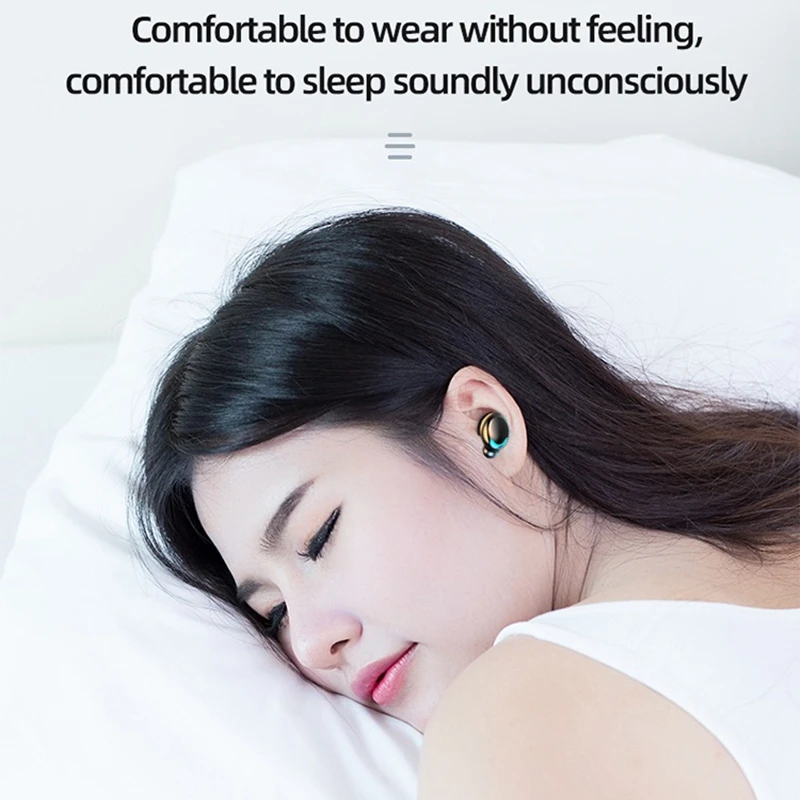bluetooth earphones F9 Bluetooth Wireless Headphones IPX7 Waterproof Ear Hooks Noise Reduction Earbuds HiFi Stereo headsets