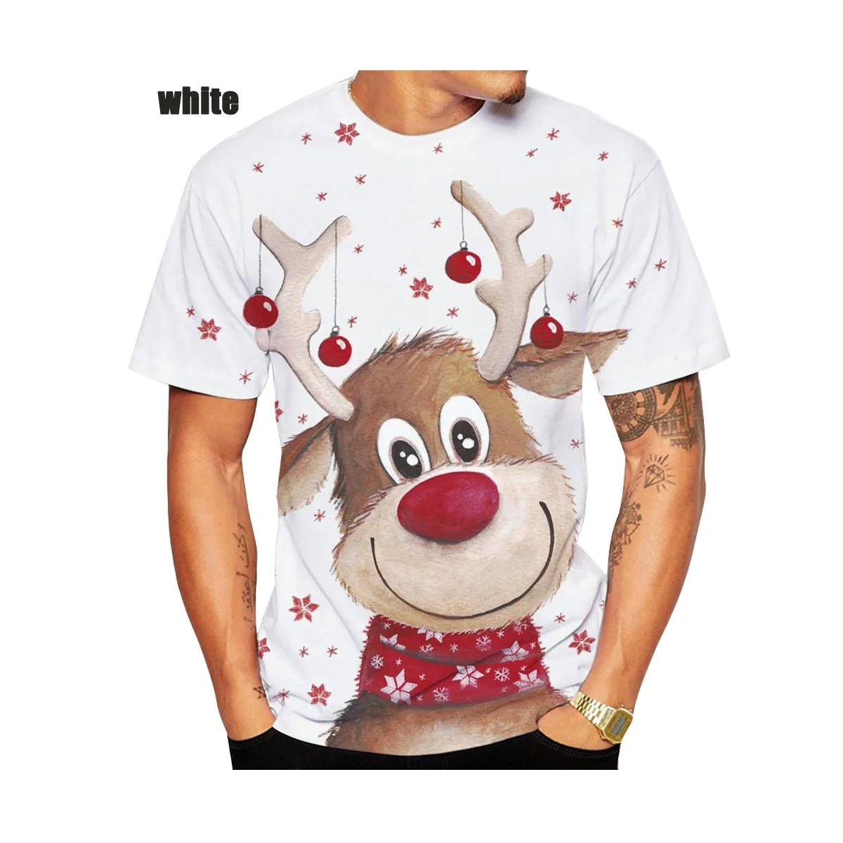 2022-Fashion-Men-s-and-Women-s-3D-Christmas-Elk-Printed-T-shirt-Funny ...