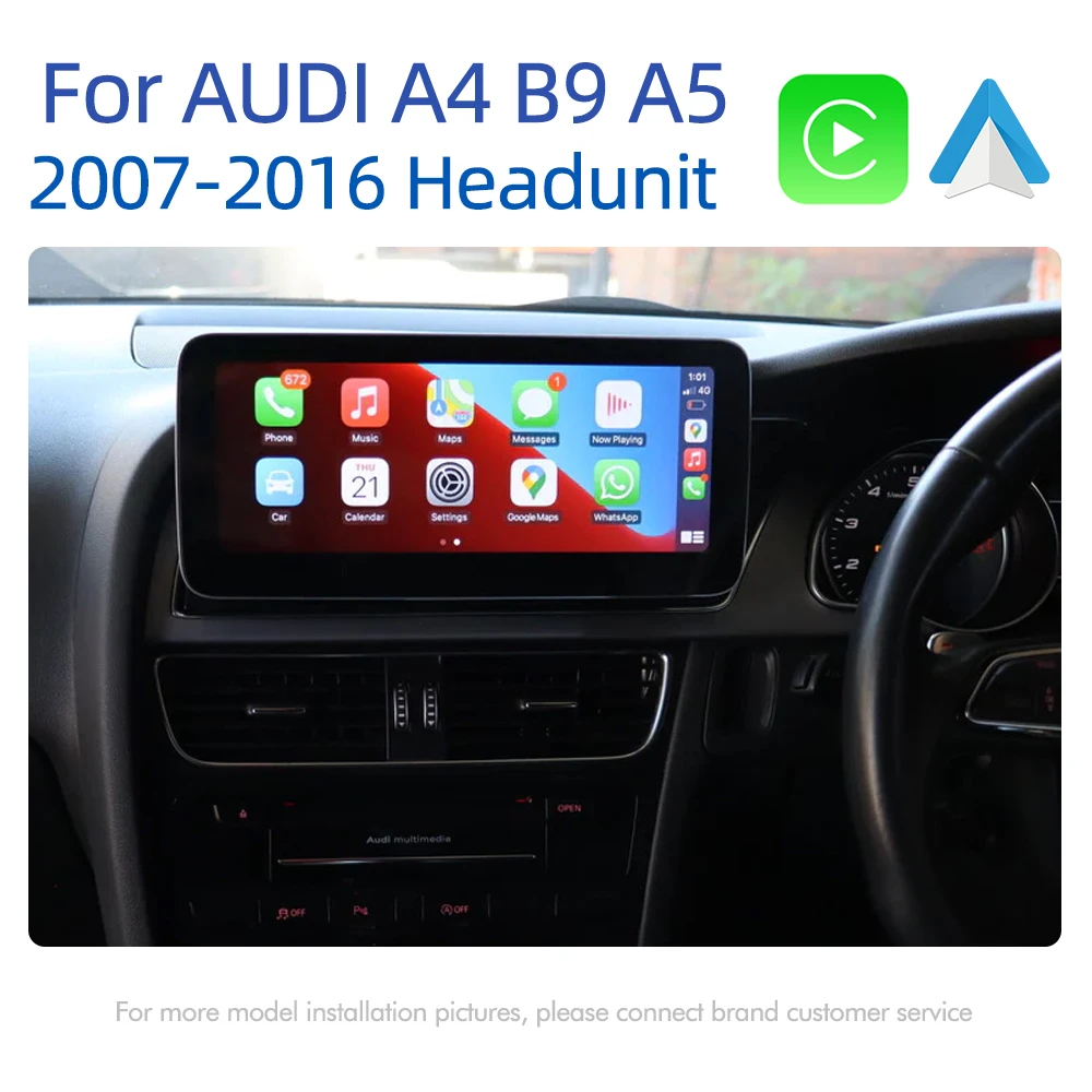 Android 13 Auto Gps Navi Radio Voor Audi A4 B8 A5 2008-2017 Rhd Wifi 8 + 128Gb Ips Scherm Auto Stereo Carplay Multimedia 4G Sim