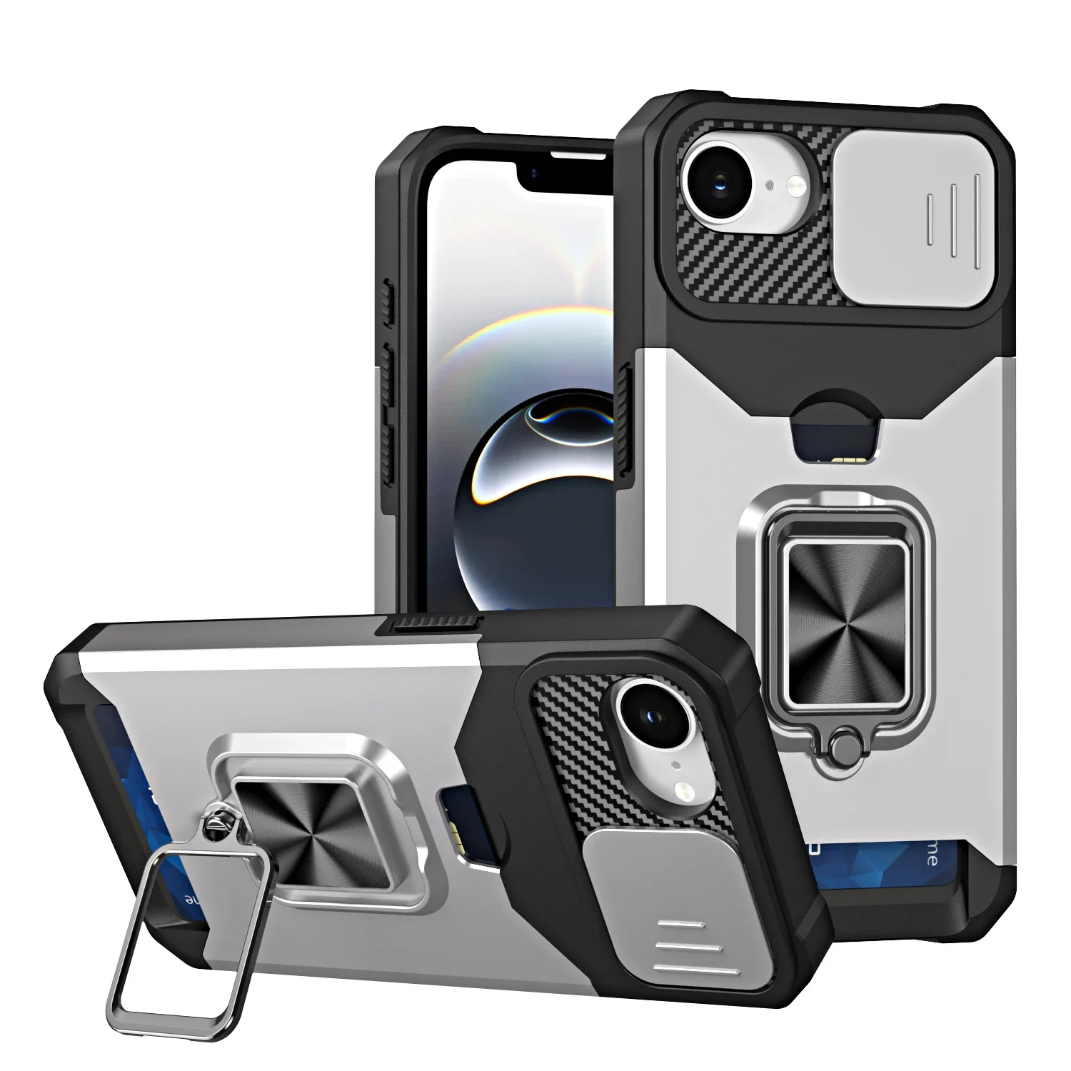 Sleek Black Magnetic Sliding Case with Heavy Duty Protection
