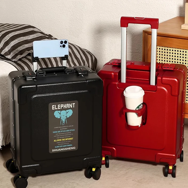 16 18 20 Inch Mini Suitcase Boarding Box Short Trip Aluminium Frame ...