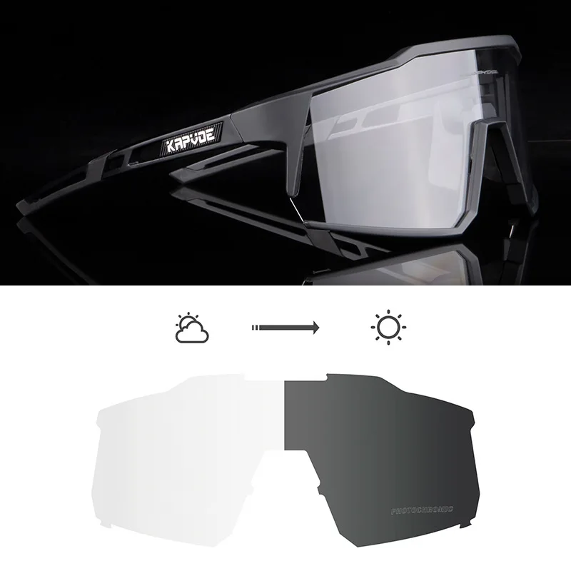 

Фотохромные велосипедные очки для мужчин и женщин, спортивные солнцезащитные очки для рыбалки, бега, вождения, MTB, велосипедные очки-хамелеоны, велосипедные очки