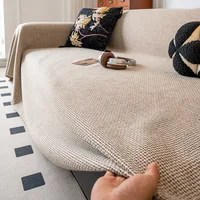 1pc Solid Color Four Seasons Universal Anti-slip Sofa Towel Pet Urine-proof Dirt-proof Sofa Cushion Cover for Home Decor 1