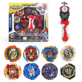 Toupie Beybaldes Set 8Pcs Top Spinner with Battle Disk + 3 Launcher in Color Box Toys for Children 6