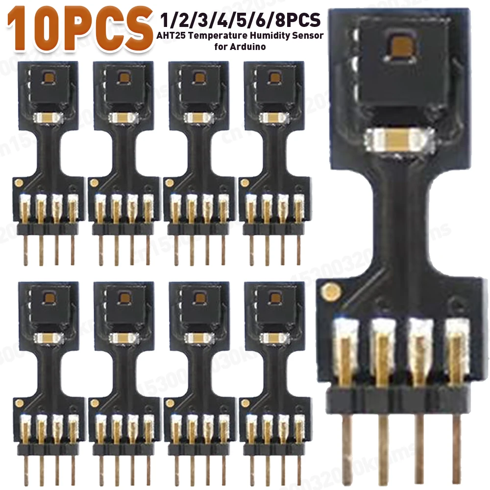 AHT25 온도 및 습도 센서 모듈, I2C 디지털 습도 정확도 ± 2%, Rh(25 ℃) 온도 정확도 ± 0.3, Arduino용, 1-10x