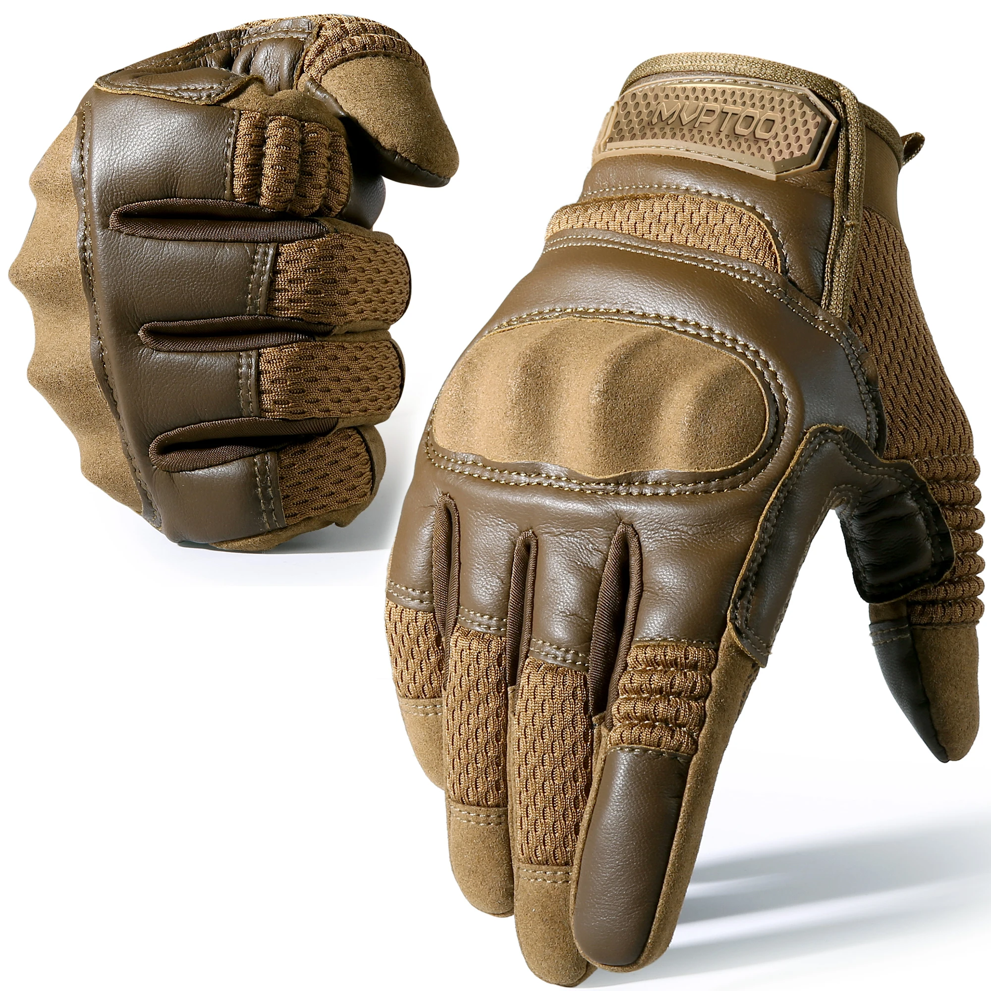 Enhanced Touchscreen PU Leather Motorcycle Racing Gloves with Non-slip Protective Gear