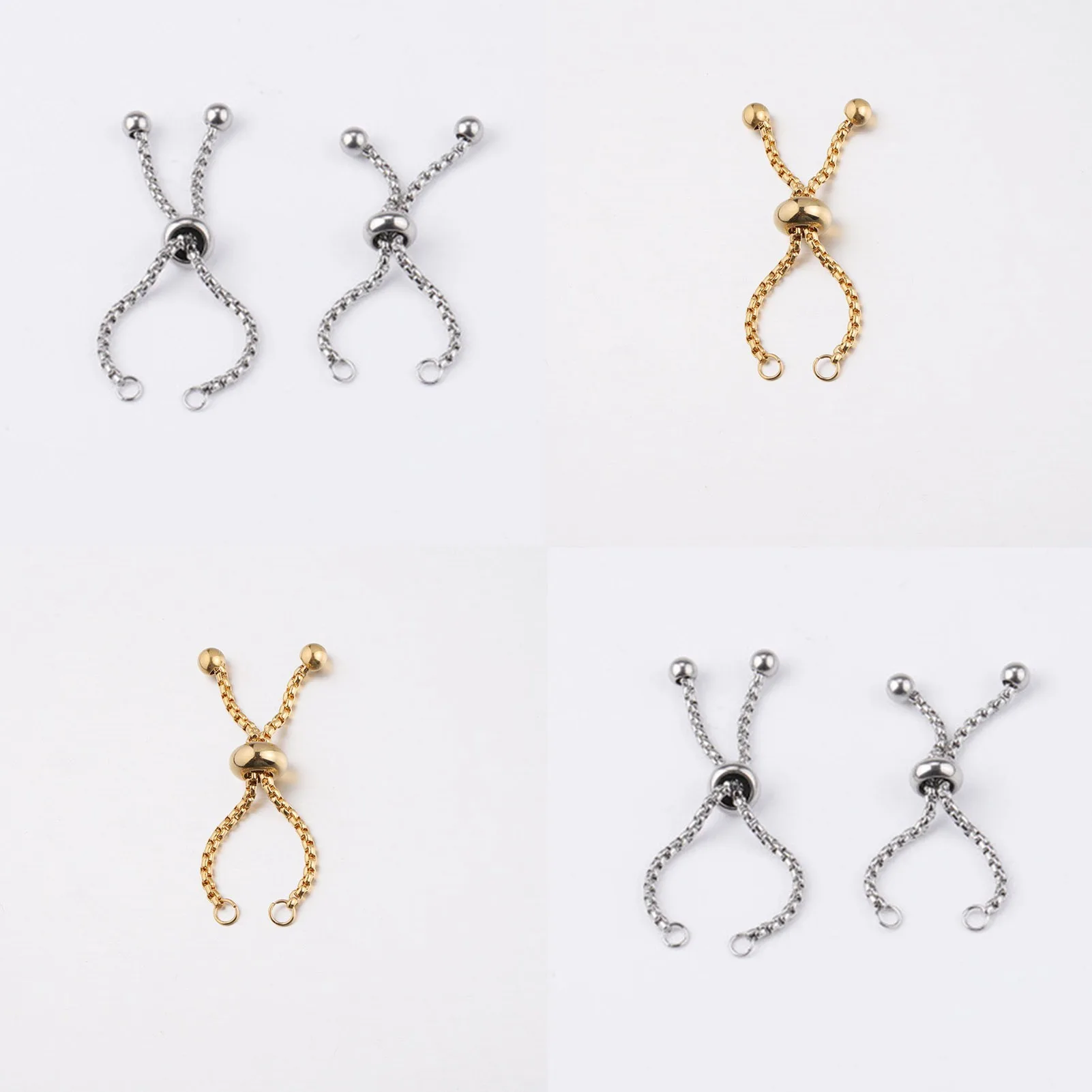 1 stück Edelstahl Einstellbare Finger Ringe Ketten Gold Farbe Anschlüsse Erkenntnisse Für DIY Machen Charms Schmuck 4,5 cm-5cm – Detail 9